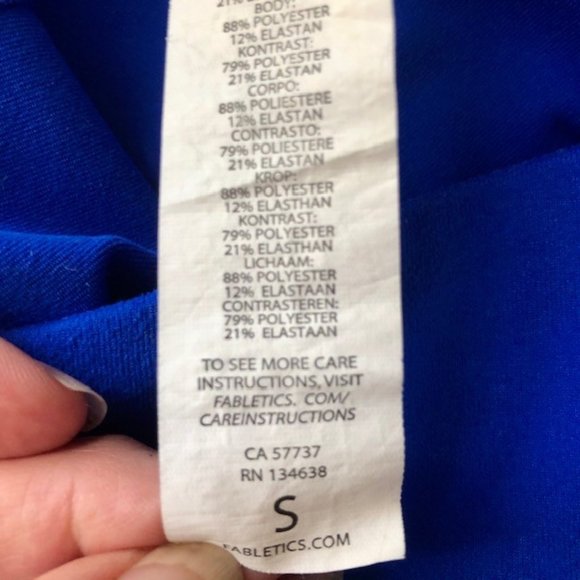 Fabletics Navassa PowerHold Capri Leggings - Blue Black - S - Picture 11 of 12